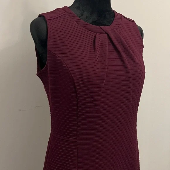 Liz Claiborne Burgundy Sleeveless Dress - M - Picture 1 of 7
